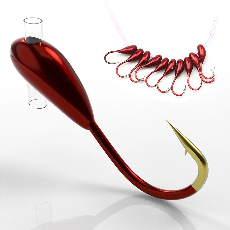 Fishing Hook Offset - 10/20PCS Winter Ijsvissen Haak Koolstofstaal Prikkeldraad