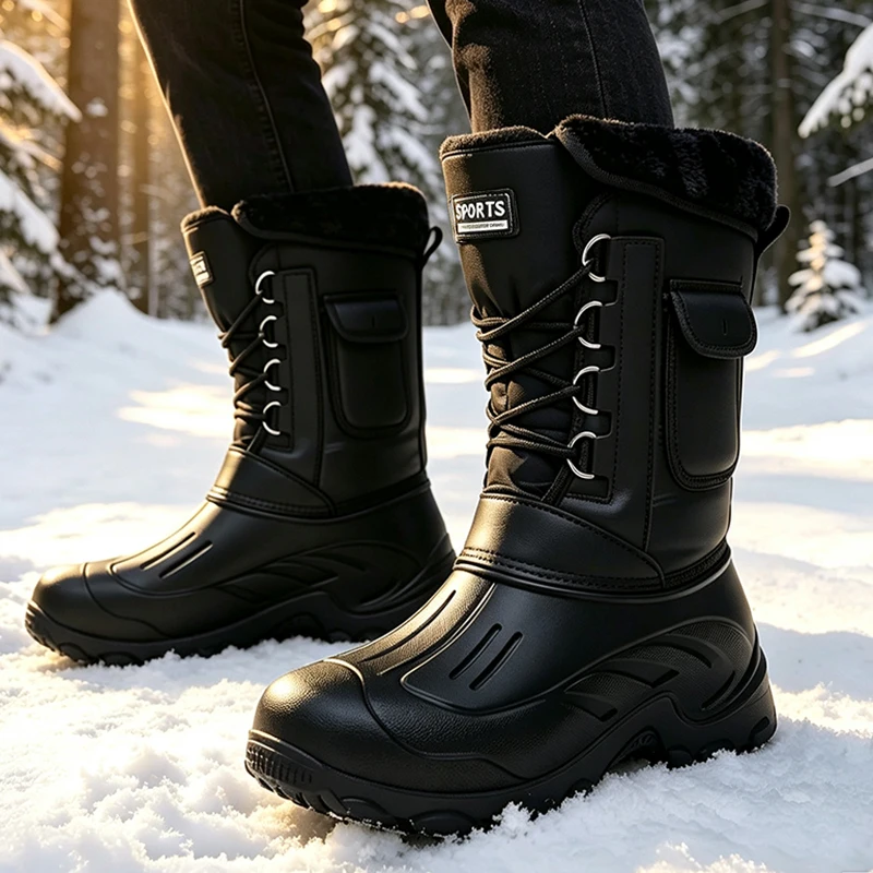 Fishing Hook Size - Mannen Winter Snowboots Outdoor Visschoenen Sneeuwtrekkingschoenen