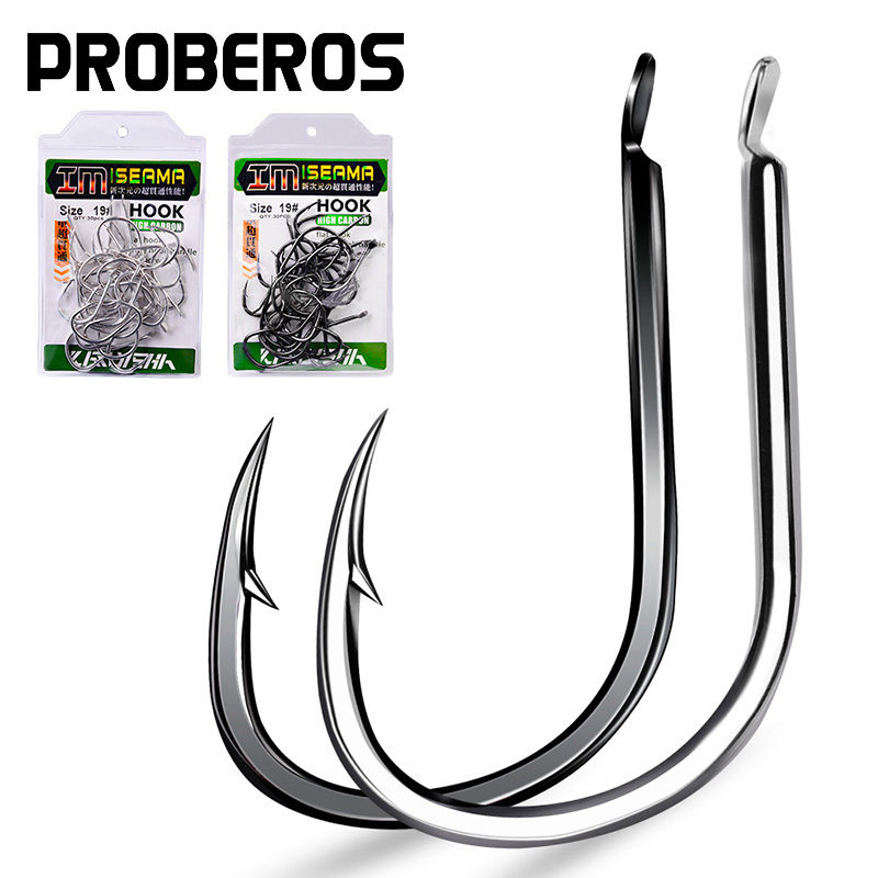 Fishing Hook Offset - Proberos 30Pcs High Carbon Staal Offset