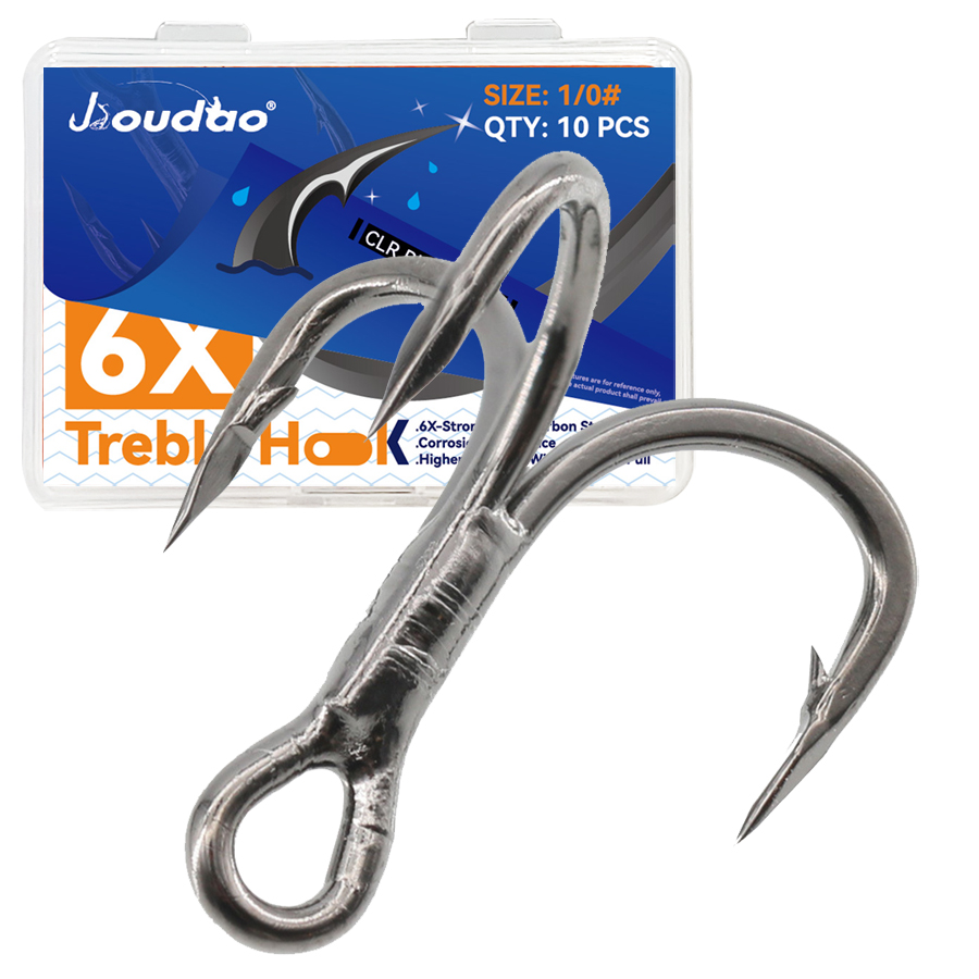 Fishing Hook Offset - 6X Vissen Dreg 10 Stuks Drievoudige