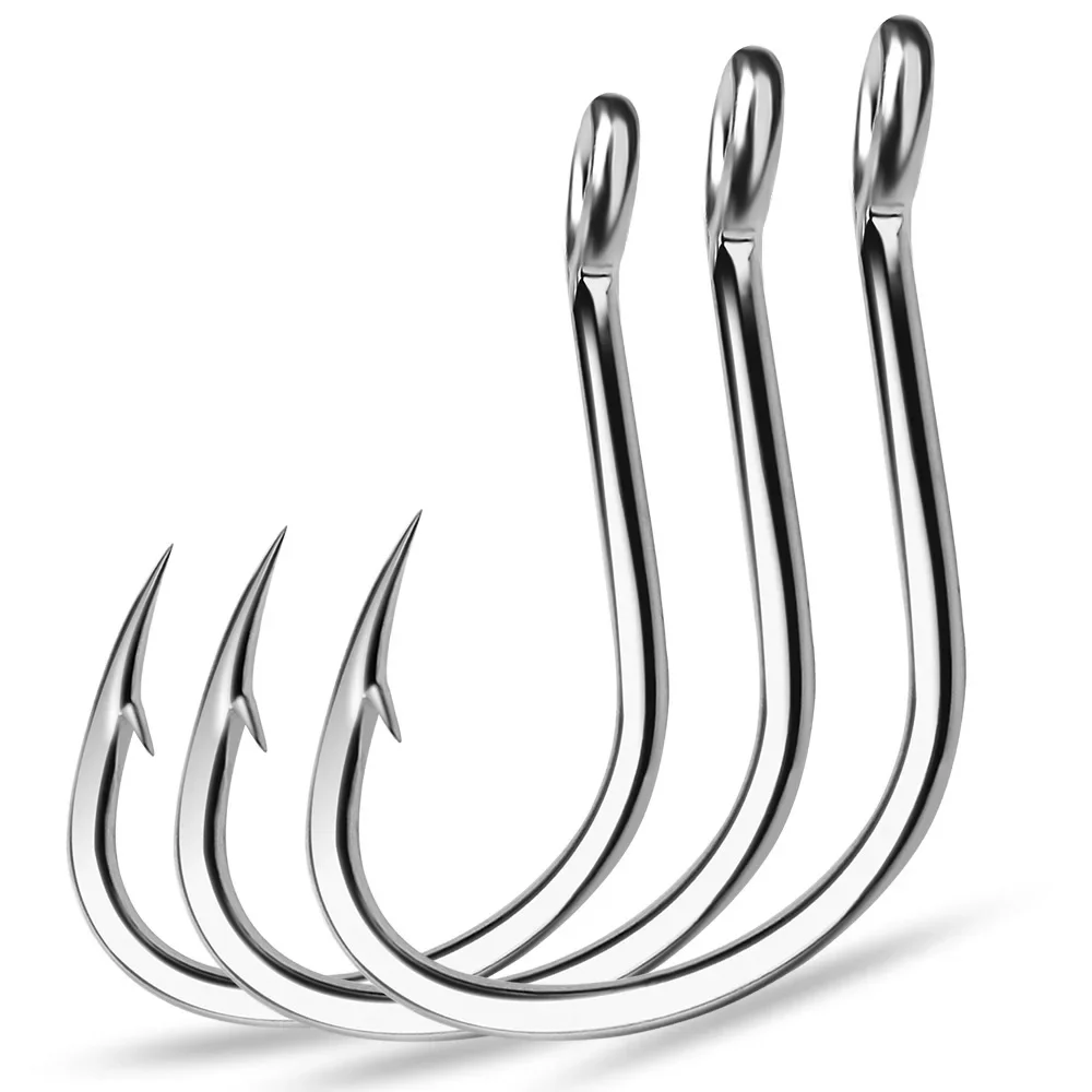 Fishing Hook Circle - Ring Oog Vishaken Vishaak Zilver Prikkeldraad