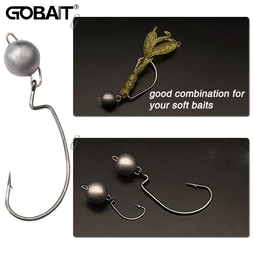 Fishing Hook Offset - 5 stks Metalen Jig Head Worm