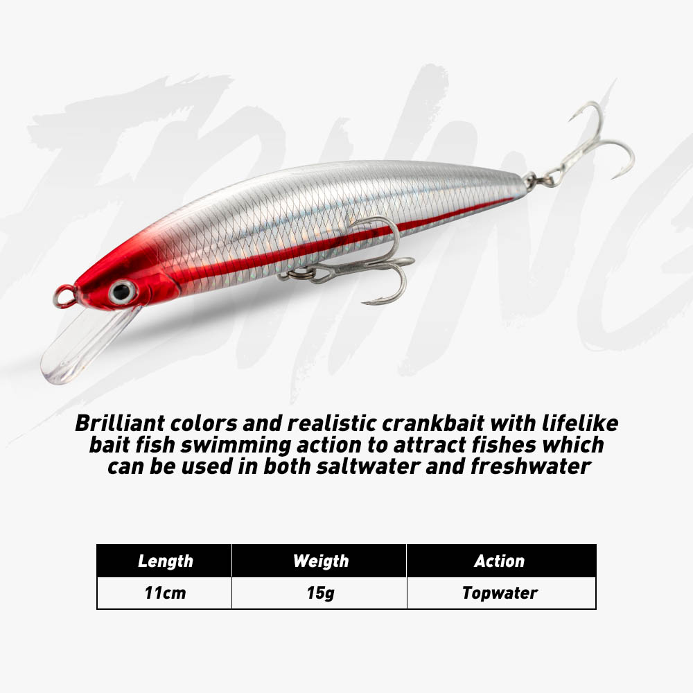 Vissen Lokken Sinking Minnow 1 - Fishing Hook Treble recensie en prijs