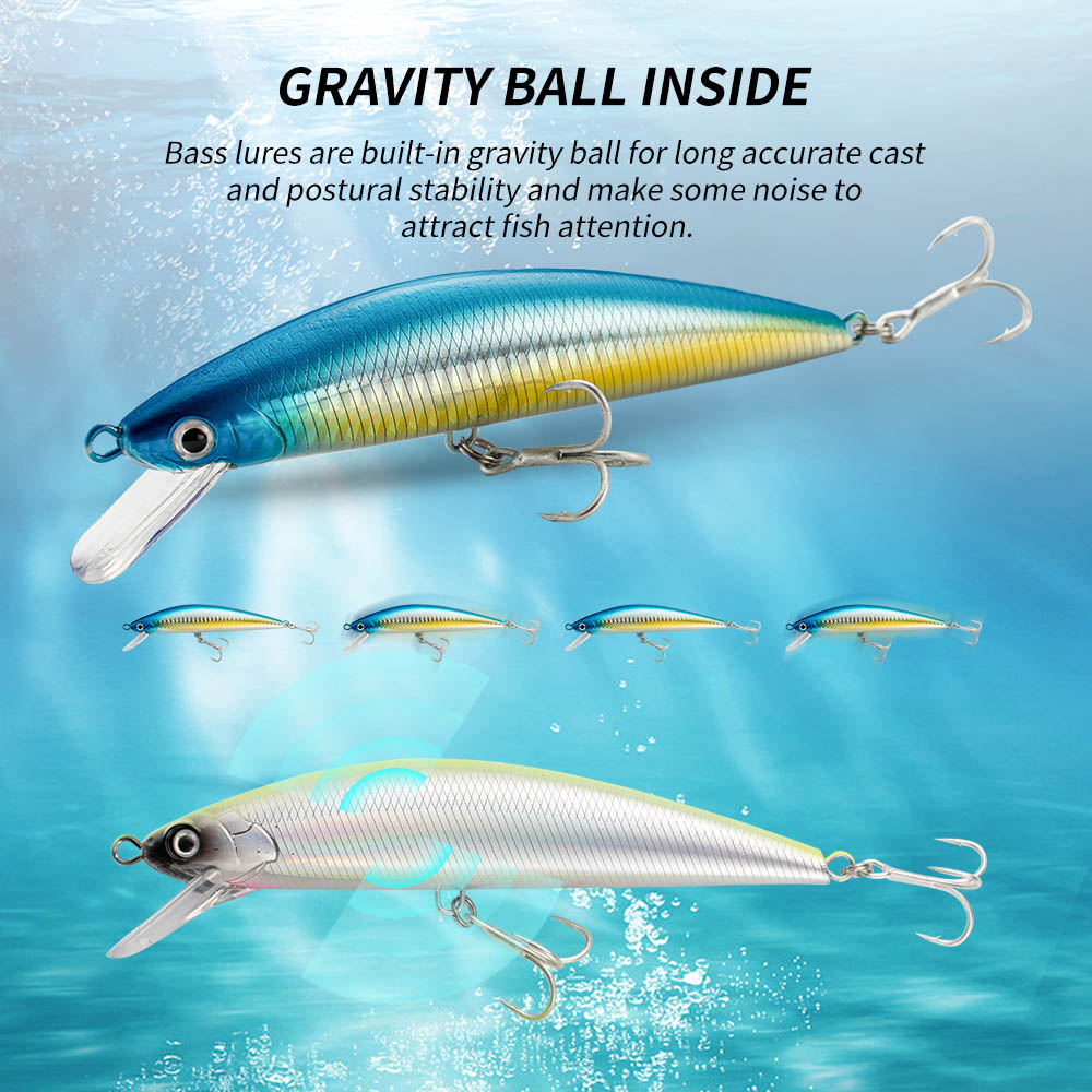 Vissen Lokken Sinking Minnow 1 - Fishing Hook Treble recensie en prijs