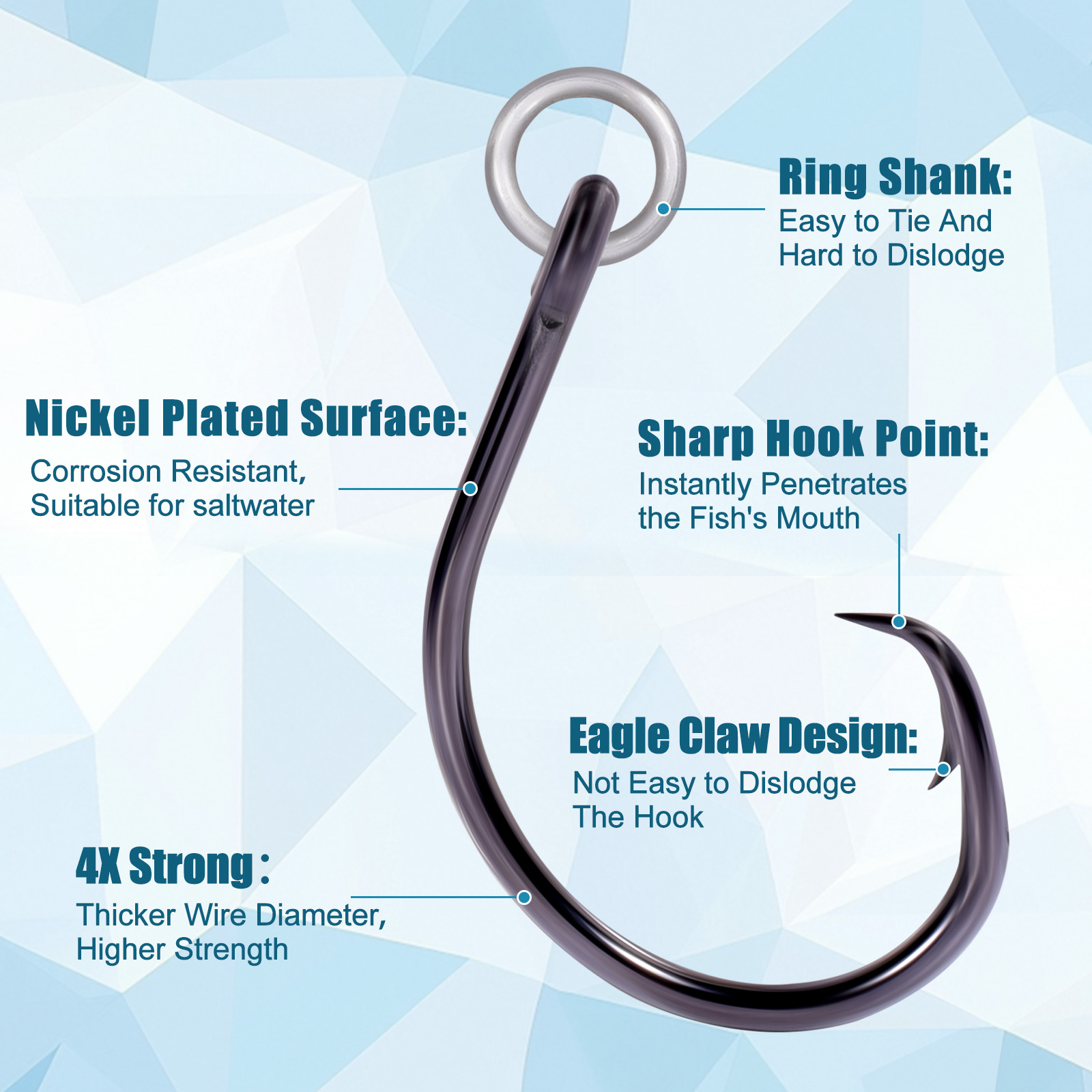 9KM Cirkel Haken Vissen met Ge - Fishing Hook Circle recensie en prijs