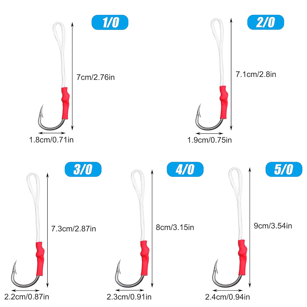5 Stuks 1/0-10/0 Slow Jig Assi - Fishing Hook Offset recensie en prijs