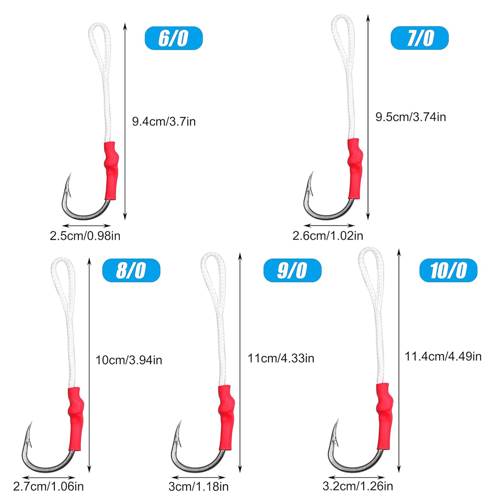 5 Stuks 1/0-10/0 Slow Jig Assi - Fishing Hook Offset recensie en prijs