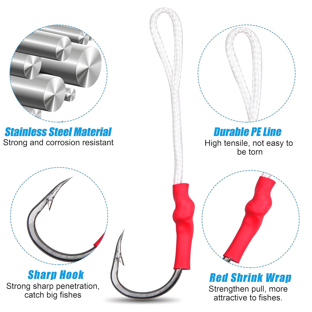 5 Stuks 1/0-10/0 Slow Jig Assi - Fishing Hook Offset recensie en prijs