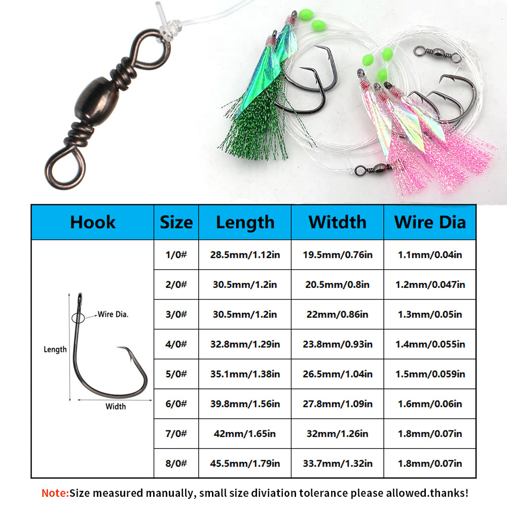 Bimoo 10 packs Zeewater Vissen - Fishing Hook Size recensie en prijs