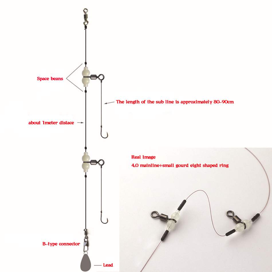 MNFT 100 Stuks Lichtgevende 3- - Fishing Hook Size recensie en prijs