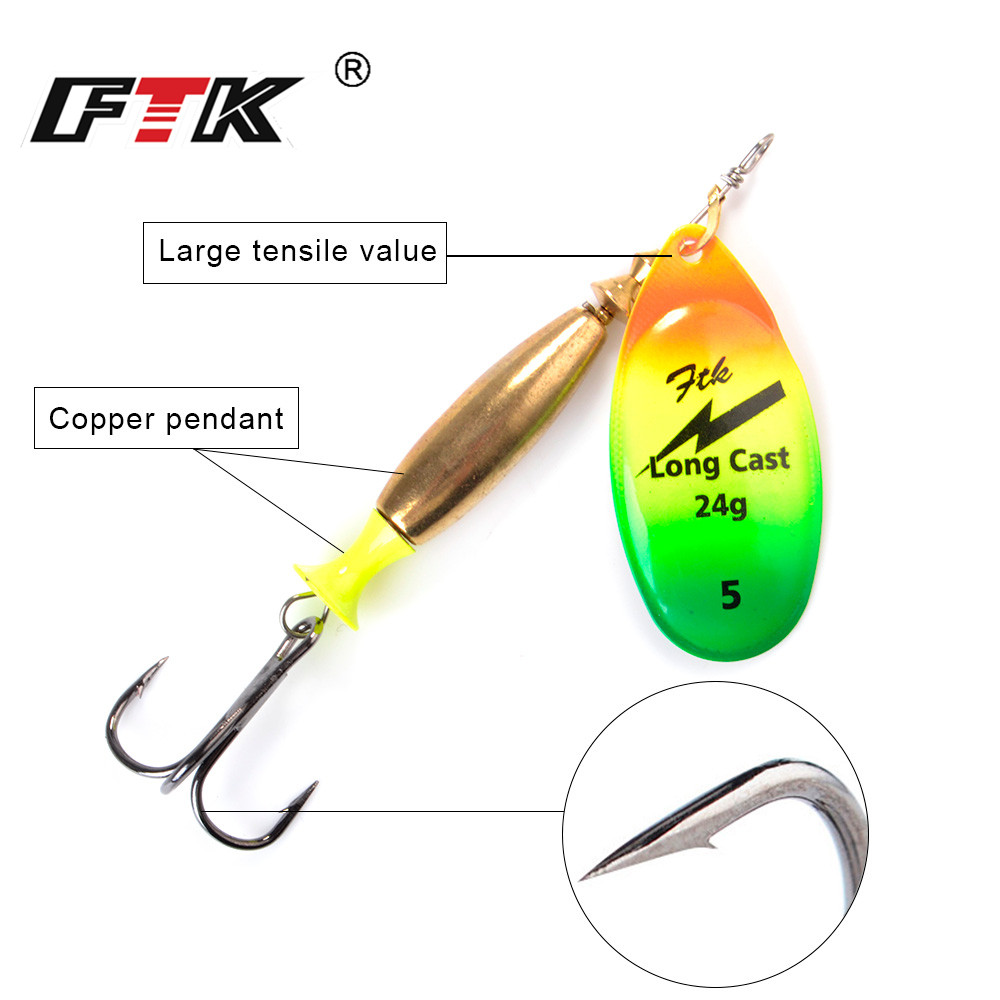 FTK 18g 24g Spinner Aas Harde  - Fishing Hook Treble recensie en prijs