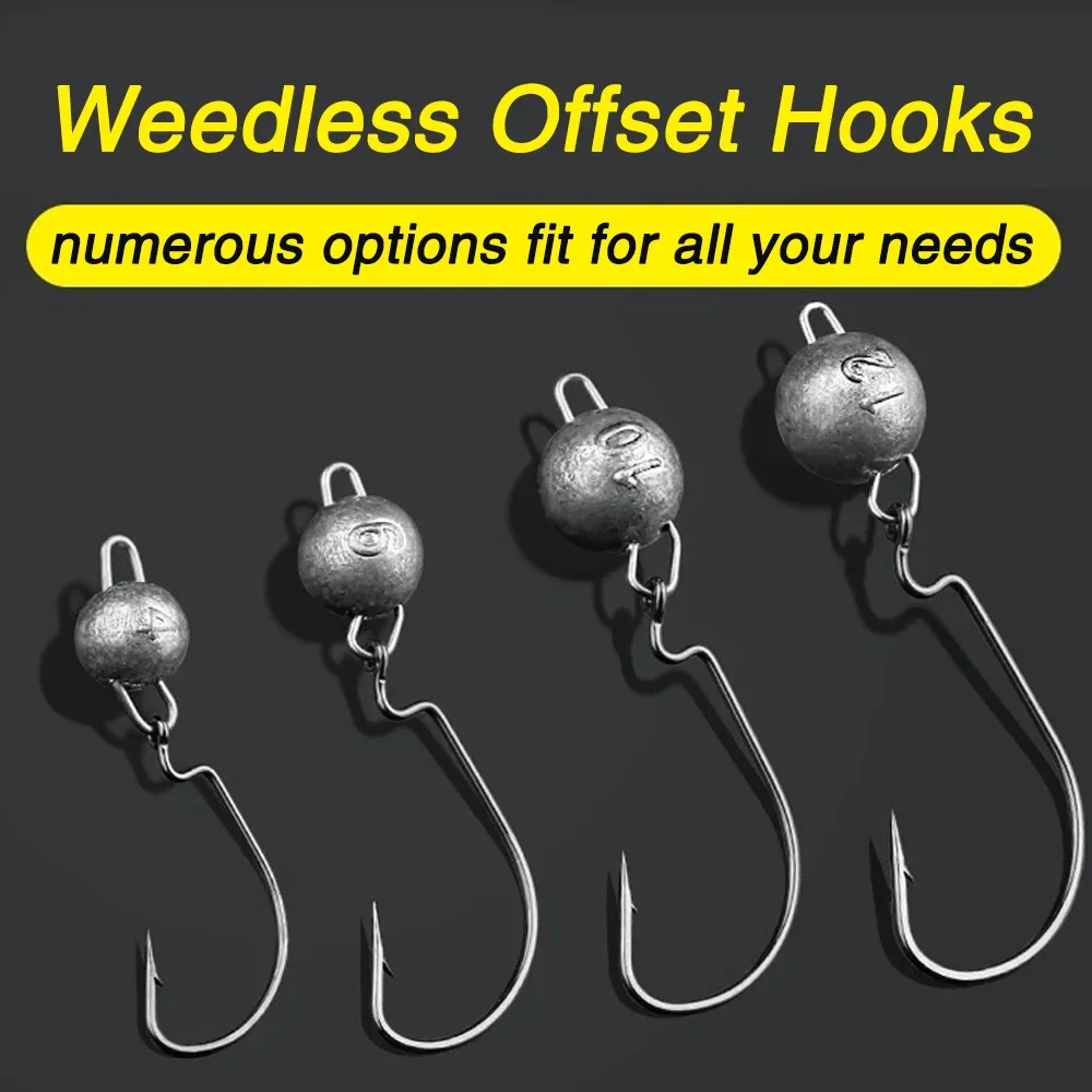 5 stks Metalen Jig Head Worm H - Fishing Hook Offset recensie en prijs